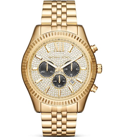 michael kors chronograph watch manual|Michael Kors iced out watch.